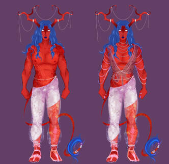 $60 Full Render + Full Body (clothes layer off/on)